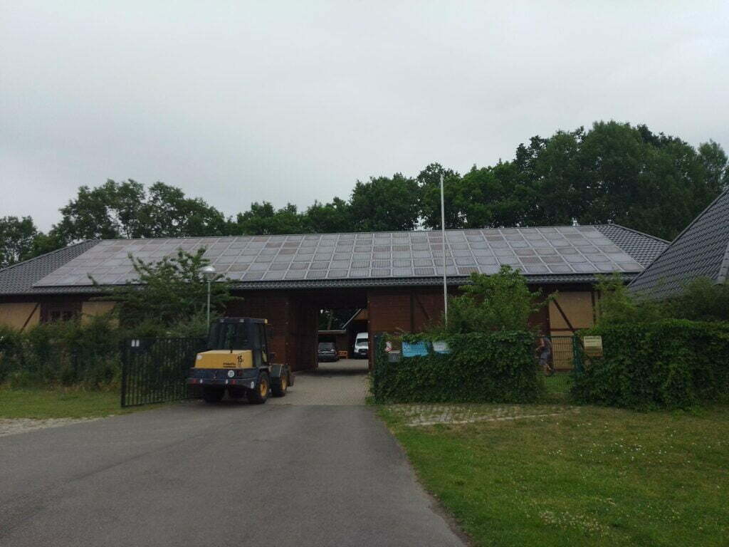 Eine Solaranlage in der Gemeinde Petershagen/Eggersdorf.