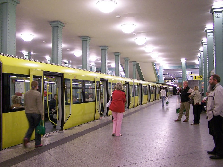 A U-Bahn station in central Berlin.