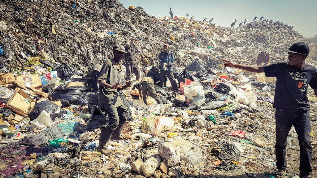 A landfill in East Africa. A lot of waste in these landfills is coming from western countries.